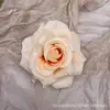 Hermosa cabeza de flor de rosa de lana multicolor de alta calidad sin deformación, pared de flores de boda, flor de simulación de color especial para primavera y otoño