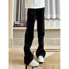 Moda de Verano 2025 para Hombre Estilo Hong Kong Jeans con Letra Personalizada Hip-Hop Ins Moda High Street Tendencia Fresco Pantalones Largos