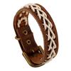 Pulseira punk de couro genuíno direto da fábrica Europeia e Americana popular vintage pulseira de couro trançado atacado de joias Yiwu