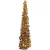 Árbol de Navidad extensible de 150 cm, el más vendido transfronterizo, con coloridas decoraciones de lentejuelas, plegable y fácil de almacenar, perfecto para fiestas y decoraciones navideñas