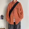 Comercio electrónico transfronterizo, nueva colección de otoño 2006, camisa de manga larga para hombre de color liso, camisa holgada estilo japonés, prenda de abrigo de moda