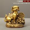 Perro de dinero de latón, cornucopia, decoración de perro, artesanías, tienda de regalos, apertura, decoración de escritorio, decoración de cobre para el hogar