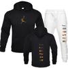 Nuevo conjunto deportivo de dos piezas con sudadera con capucha para hombre y mujer, traje, tendencia de moda, sudadera deportiva hip hop