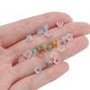 Acrílico degradado salpicado de oro lirio orquídea con cuentas sueltas para joyería DIY accesorios flor artificial pendientes collar material
