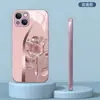 Funda de Teléfono de Vidrio Templado Color Rosa Metálico Estilo Japonés y Coreano para iPhone 16 Verano, Fabricación y Venta al por Mayor de Fundas Protectoras