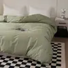 Juego de Cama de Algodón Satinado de Fibra Larga de Xinjiang para Cuatro Estaciones, 60 Piezas, Color Sólido, Sábana Sola Simple, Funda de Almohada, Sábana Ajustable, Funda de Edredón de Algodón Puro