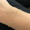 Plata de Ley S925 Cadena de Frijol Correa Apilada Pulsera Versátil Cuentas Doradas Ins Japonesas y Coreanas Diseño Exquisito de Nicho Joyería de Mano de Alta Gama