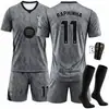 Camisa de goleiro do Barcelona temporada 2026/27, nova camisa reserva cinza, uniforme de futebol edição especial