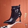 Botines de Tobillo Elegantes de Punta Fina con Tacón Alto Estilo Coreano Tendencia Otoño/Invierno Nueva Llegada para Mujer 2026 Elegantes Botas Adelgazantes de Cuero con Hebilla y Tacón Fino