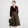 Preço especial, sem devoluções ou trocas - Vestido Outono/Inverno - Por favor, consulte o atendimento ao cliente para qualquer dúvida