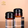 Frasco Dosador de Loção, Frasco Cônico, Material de Embalagem Cosmética com Gradiente Preto-Laranja, Frasco de Creme 50g, Personalização de Material de Embalagem para Produtos de Cuidados com a Pele