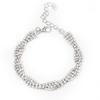 Nova pulseira geométrica de strass do AliExpress, pulseira cruzada brilhante de luxo europeia e americana, acessórios de moda, pulseira