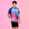 Uniformes de Bádminton de Secado Rápido con Mangas Cortas para Hombres y Mujeres, Ropa Deportiva Absorbente de Sudor y Transpirable, Maillots de Bádminton, Trajes de Competición, Compra Grupal de Verano