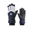Guantes de esquí para hombre y mujer, forrados de polar de invierno, engrosados, a prueba de viento, impermeables, antideslizantes, compatibles con pantalla táctil, para ciclismo al aire libre, a prueba de frío, guantes cálidos