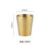 Taza de acero inoxidable 304 taza coreana taza doble de restaurante taza de cerveza taza de té dorada taza para beber jugo