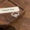 Anillo Micro-Incrustado Hottie de Lujo Ligero para Mujer, Apertura de Zircón de Alta Gama y Personalizado, Anillo Ajustable para el Dedo Índice, Joyería de Mano Nicho Simple