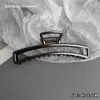 Pinza de Tiburón Metálica Rectangular Grande Transfronteriza Pinza para el Cabello Coreana Simple Elegante Accesorio para el Cabello para la Parte Posterior de la Cabeza
