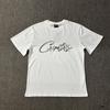 Playeras de Serie de Manga Corta, Estampado de Logotipo de Letras, Unisex Doble Hilado, Manga Corta Casual a la Moda, Trendy