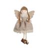 Falda a Cuadros de Malla con Lentejuelas para Nuevo Producto Transfronterizo Colgante Decoración de Árbol de Navidad Ángel Colgante Pequeño Accesorios Navideños Hechos a Mano