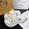 Nuevos Zapatos Croc Accesorios DIY Nuevo Conejo Lazo Relleno Flores para Zapatos Decorativas de Alta Gama Hebillas para Zapatos Removibles