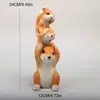 Pingente de Esquilo Simulado Decoração de Jardim Pequenos Enfeites Artesanato de Resina Vaso de Flores Varanda Pátio Pendurado Externo