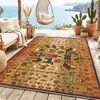 Alfombra de noche de lujo bohemio retro para dormitorio, alfombra de suelo de terciopelo para sala de estar, personalizada