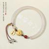 Pulsera original de calcita blanca hielo jade transparente hielo temperamento limpio mascota linda puede ajustar automáticamente la circunferencia de la mano atmósfera alta