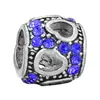 Panjia Nova Quente Diamante Azul Borboleta Amor Quadrado Diamante Salto Alto Miçangas DIY Pulseira Colar Acessórios Lote