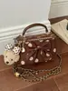 Bolso de Lunares Versátil para Mujer 2026 Nueva Moda Mini Bolso Cuadrado Caja Bolso Cruzado Simple con Cadena