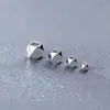 Contas Geométricas de Rombos em Prata de Lei S925, Contas Espaçadoras, Contas Soltas, Acessórios de Prata de Lei, Colar DIY Feito à Mão, Pulseira, Materiais para Miçangas