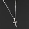 Collar con colgante de cruz de circonita cuadrada de hip hop, superventas, estilo europeo y americano, con personalidad punk, para hombres y mujeres, cadena de clavícula