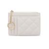 Billetera de Mujer Lingge Cuero Suave Texturizado Multitarjeta Tarjetero Certificado Tres en Uno Antidesmagnetización Lujo Ligero Bolsa Pequeña Monedero