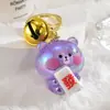 Nuevo llavero de oso rico en gelatina exquisito lindo colgante acrílico galvanizado accesorios de bolsa regalo venta al por mayor