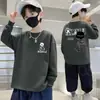 Camiseta de Manga Larga 100% Algodón para Niños Otoño Ropa Infantil Holgada Cuello Redondo Tallas Mediana y Grande Camiseta Interior de Niño con Dibujos Ropa Infantil