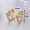 Pendientes de circón de moda simple de invierno nuevos transfronterizos Joker femenino nicho de lujo estilo coreano joyería chapada en oro al por mayor