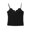 Venta de liquidación: Exquisita Camisola de Encaje Calado Bordada Ajustada para Usar con Ropa Exterior, Moda Femenina Puro Deseo, Top Corto Entallador