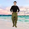 Beihai Pantalones de Agua para Pesca al Aire Libre de Media Longitud Unidos Pantalones de Vadeo Impermeables para Hombre y Mujer Pantalones de Pesca Gruesos Extra Gruesos