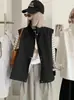 KEKEZOON 2026 Otoño Nuevo Estilo Coreano Holgado Cuello Alto Sin Mangas Casual Ropa de Trabajo Chaleco para Mujer 8850
