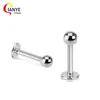 Venda Direta da Fábrica Studs de Lábio de Aço Inoxidável Estilo Básico Esfera de Aço Cor de Aço Studs de Lábio Joias de Piercing Atacado Piercing