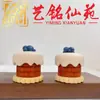 Colgante de madera maciza de plátano, mangostán y berenjena para aliviar el estrés, llavero y accesorio de mano creativo estilo chino Yiming Xianyuan para parejas