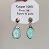 Aretes Colgantes Verdes Menta "Lago Baikal" para Mujer 2024 Nuevos Simples con Sentido Cool Exquisitos