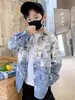 Abrigo de Otoño para Niños 2025 Nuevo Chaqueta para Niños Calle Frita Niños Medianos y Grandes Parte Superior Estilo Occidental Traje de Béisbol de Otoño Moderno