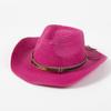 Sombrero vaquero occidental para hombres y mujeres, para usar en verano, protección solar, sombrero de sol retro, sombrero de caballero, Nuevo