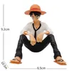 Pvc Luffy Sentado Solo Sólido One Piece Anime Modelo de Mano Adornos para Coche Adornos Decoración para Pastel de Cumpleaños