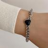 Oscuro Popular Trendyy Doble Capa Estilo Luto Pulsera Antigua Ins Estilo Europeo y Americano Hip-Hop Trendy Versátil Accesorios de Mano