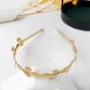 Europeu e Americano Venda Quente Folha Da Noiva Hairband Partido Folha De Metal Acessórios Para O Cabelo Temperamento Coroa Headband Folha Hairpin Mulheres