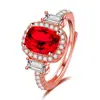 Anillo de Diamante Moissanita Simulada, Corazón Princesa Moda 1 Quilate Anillo de Boda, Anillo Abierto de Nicho Europeo y Americano para Mujer
