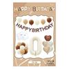 Ins vintage caramelo de crema película de aluminio digital traje de cumpleaños animal de dibujos animados combinación tarjeta trasera globo individual al por mayor