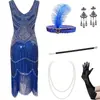 Vestido Vintage Europeo y Americano S-4XL de los Años 20, Vestido de Fiesta Gatsby con Pespuntes, Lentejuelas y Borlas