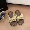 Moda Casual Nueva Primavera/Verano 2026 Lazo Lunares Chanclas Casuales de Suela Gruesa para Mujer Transfronterizo